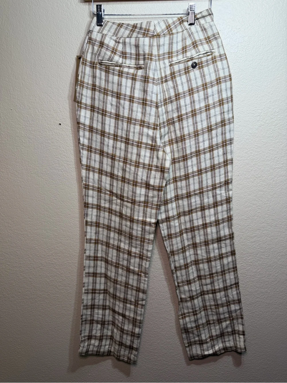 Reformation Verano Linen Check Plaid Pants 2 Fall Academia Autumn Preppy